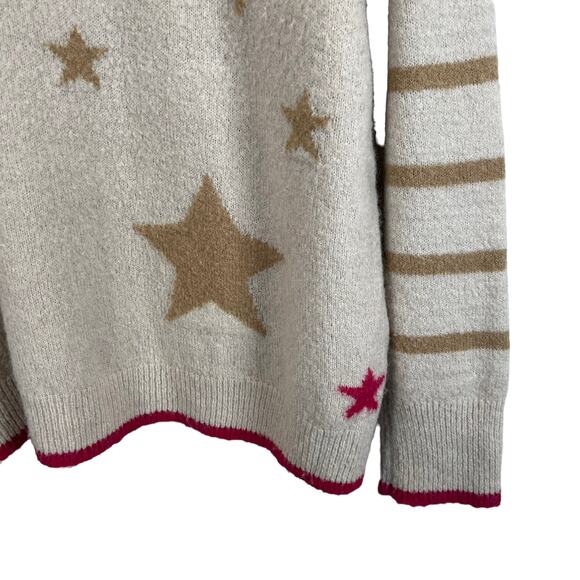Joules Chantelle Intarsia Star Jumper Sweater in Starstripe Women's 10 - Picture 4 of 9